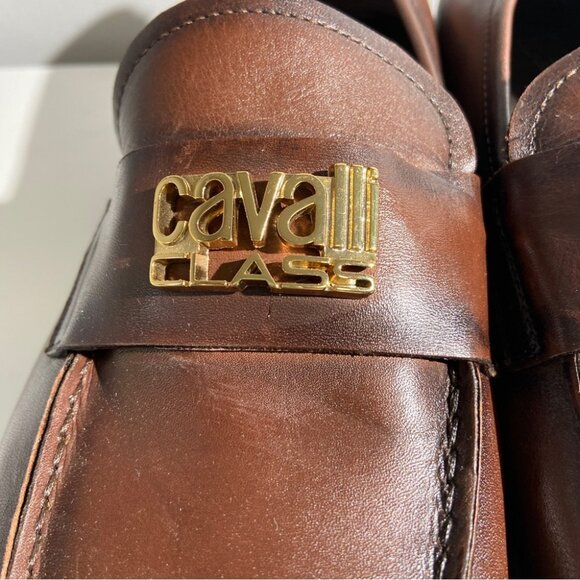 New Cavalli Class by Roberto Cavalli Logo Leather Loafers size 43 - Picture 5 of 10